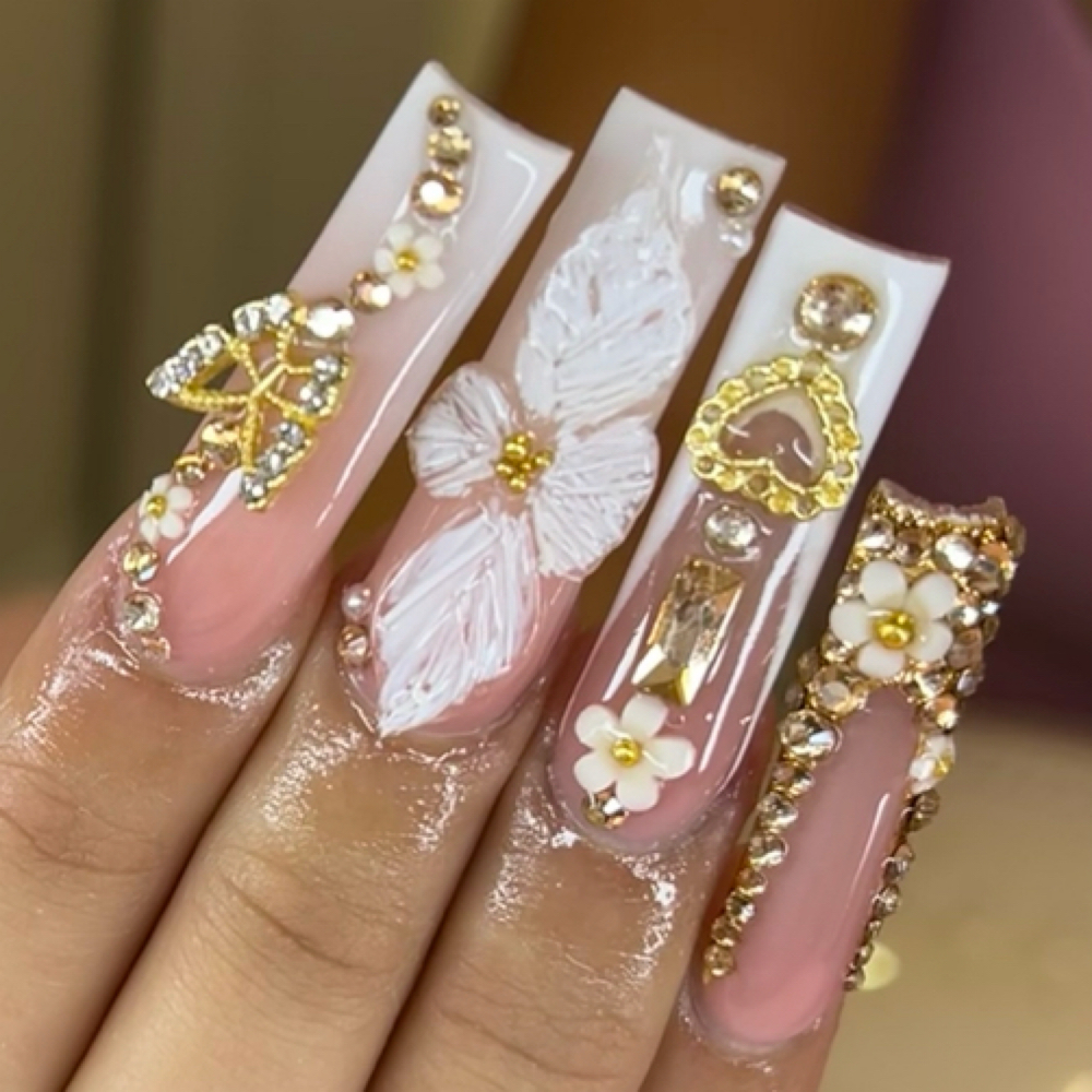 Extensive Gem Designs Per Nail at Jessica’s Treatment Room in Winter Haven Fl, FL