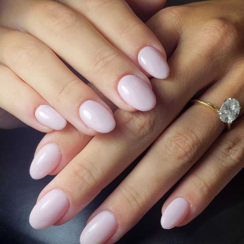 Hard Gel Overlay Rebase at Wildflower Beauty Collective in Gunnison, CO