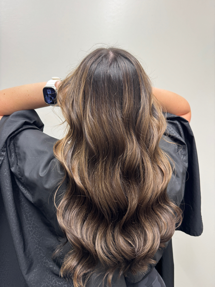 Custom Balayage + Rootmelt + Glaze