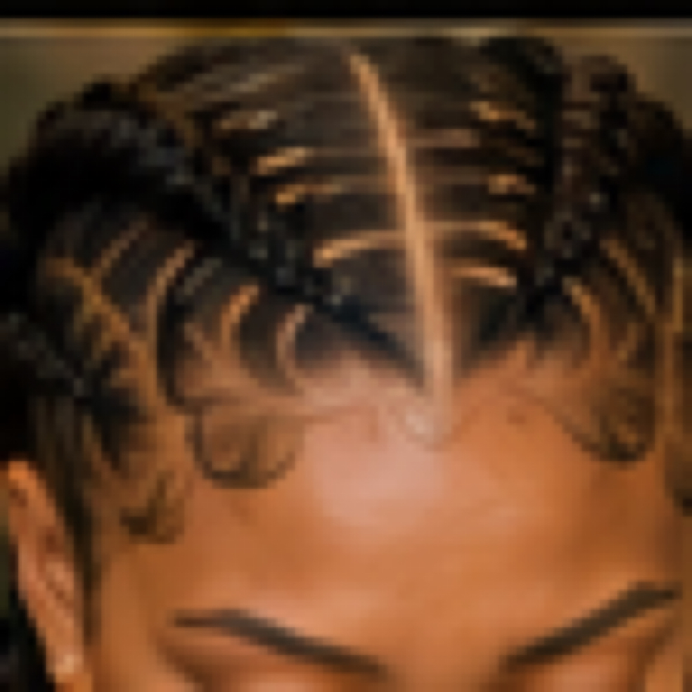 Two feed in braids at Global Salon in Dayton, OH