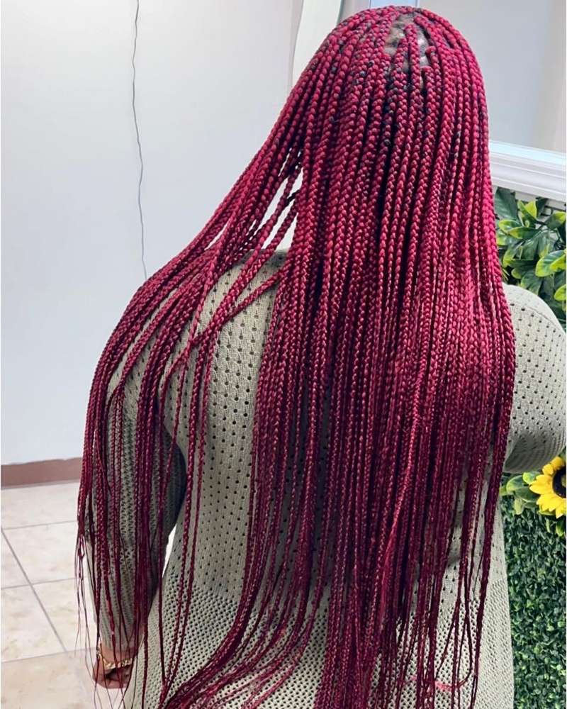 Small Waist Length Box Plaits
