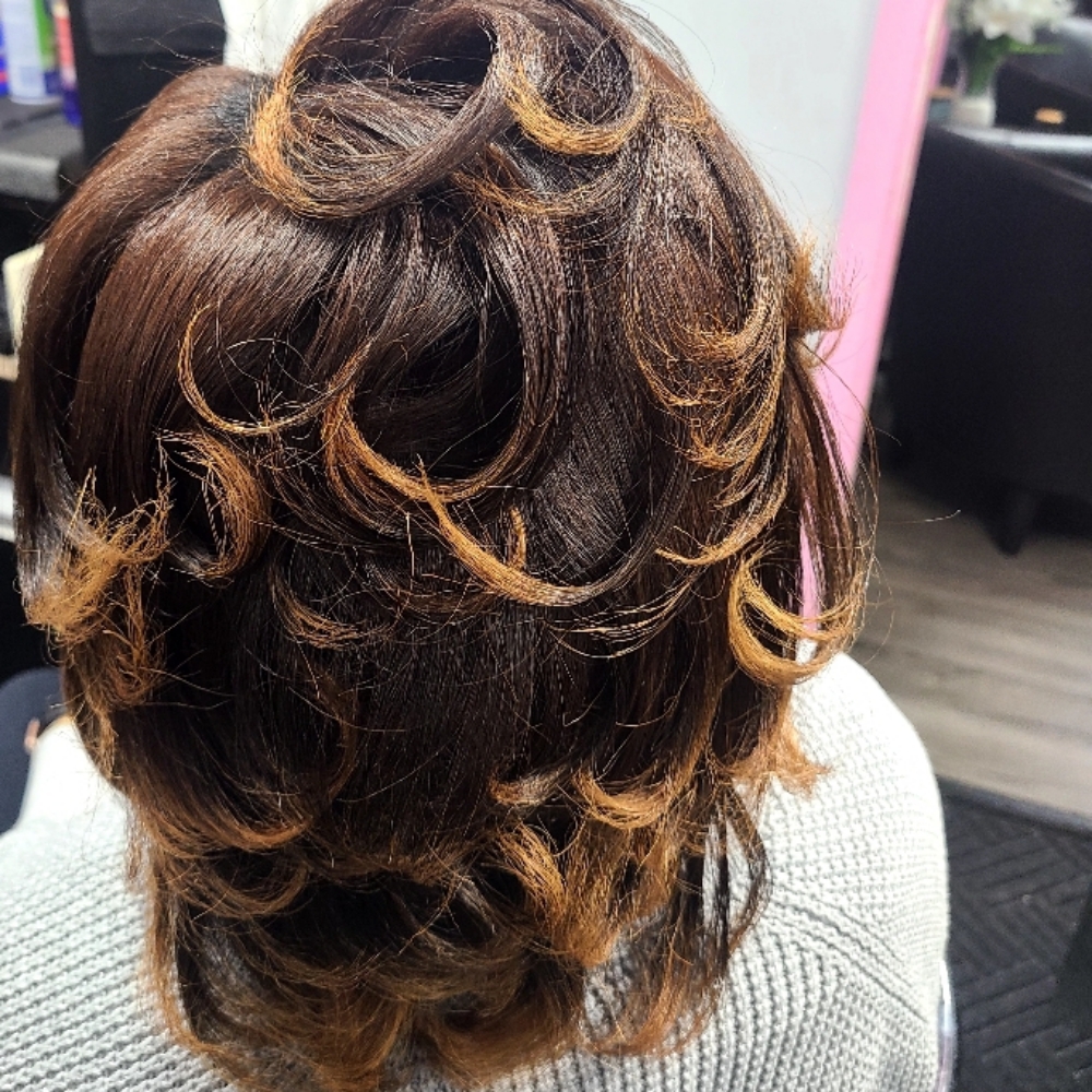 Blonde  Highlights at Chon's Unique House of Hair in Detroit, MI