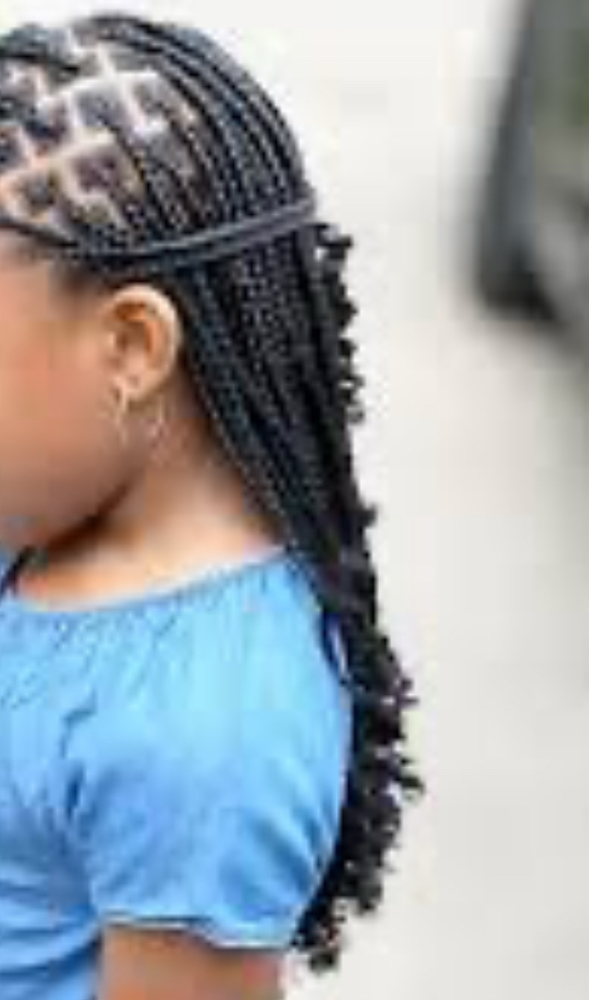 Children knotless braids (5-10)