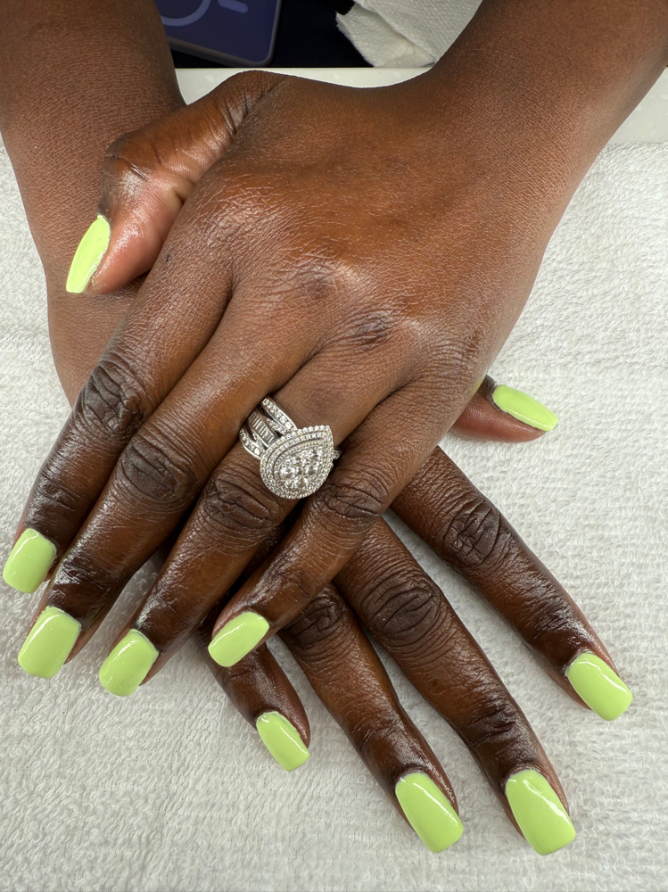 Acrylic Nails Set (Regular Polish) at Oui Nail Salon in Savannah, GA