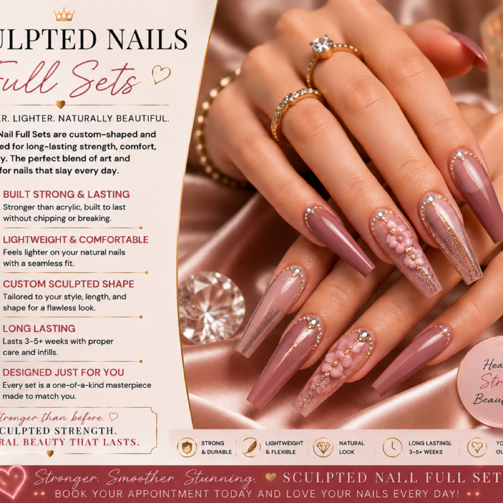 Sculpted Nail Full Set at Prestige Nail Lounge LLC in Chattanooga, TN