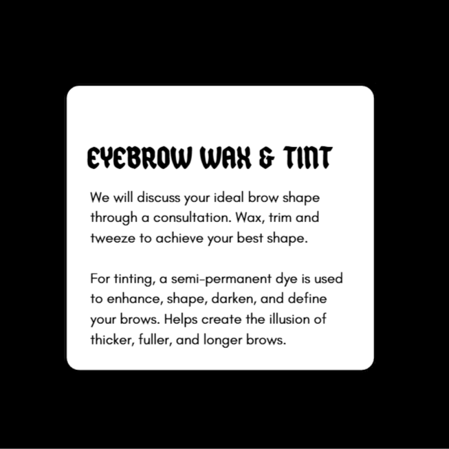 Brow Tint & Wax