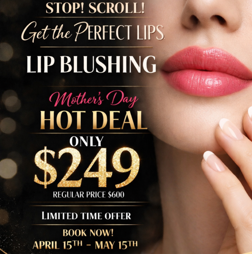 Lips blushing at The Secret Studio in Suwanee, GA