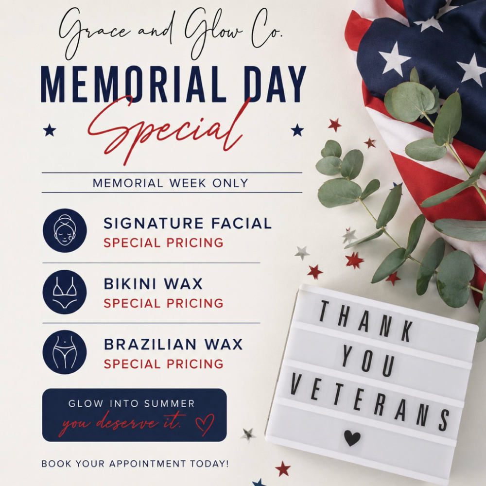 Memorial Day Special at Grace & Glow Co. in Hagerstown, MD
