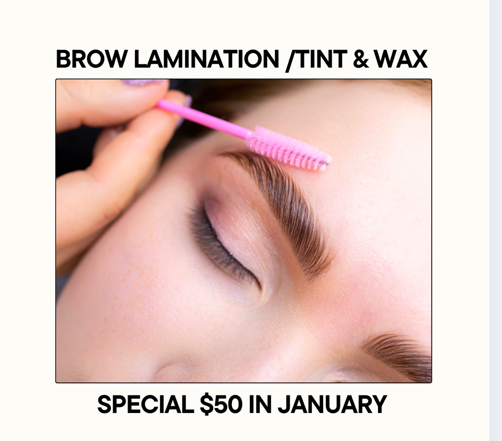 Eyebrow lamination/Tint & Wax