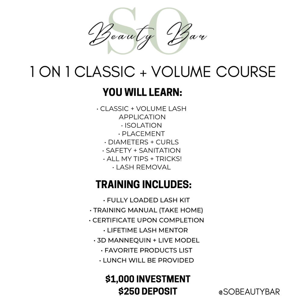 Classic + Volume Lash Training