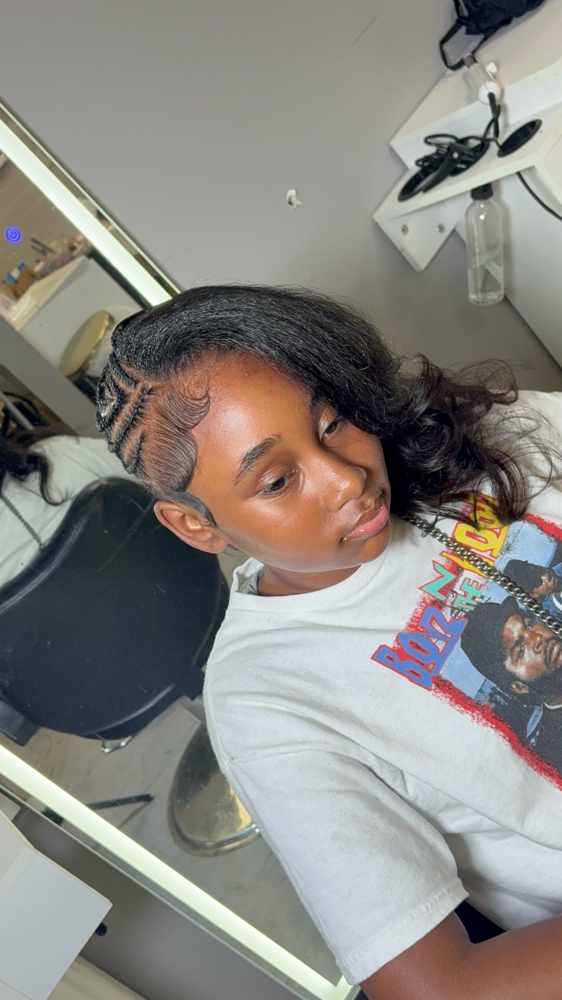 Half braids hlaf quick weaves at Nicolestylez in charlotte, NC