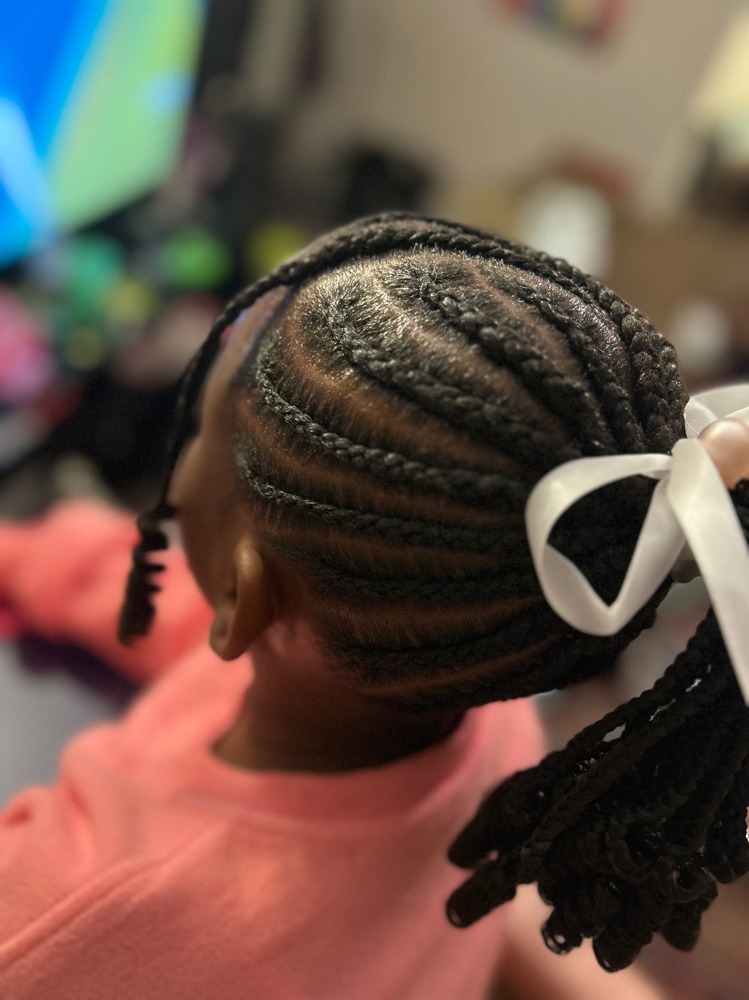 Natural Scalp Braids W/ Weave Ends at Twined: Braids by Shae in Gibsonton, FL