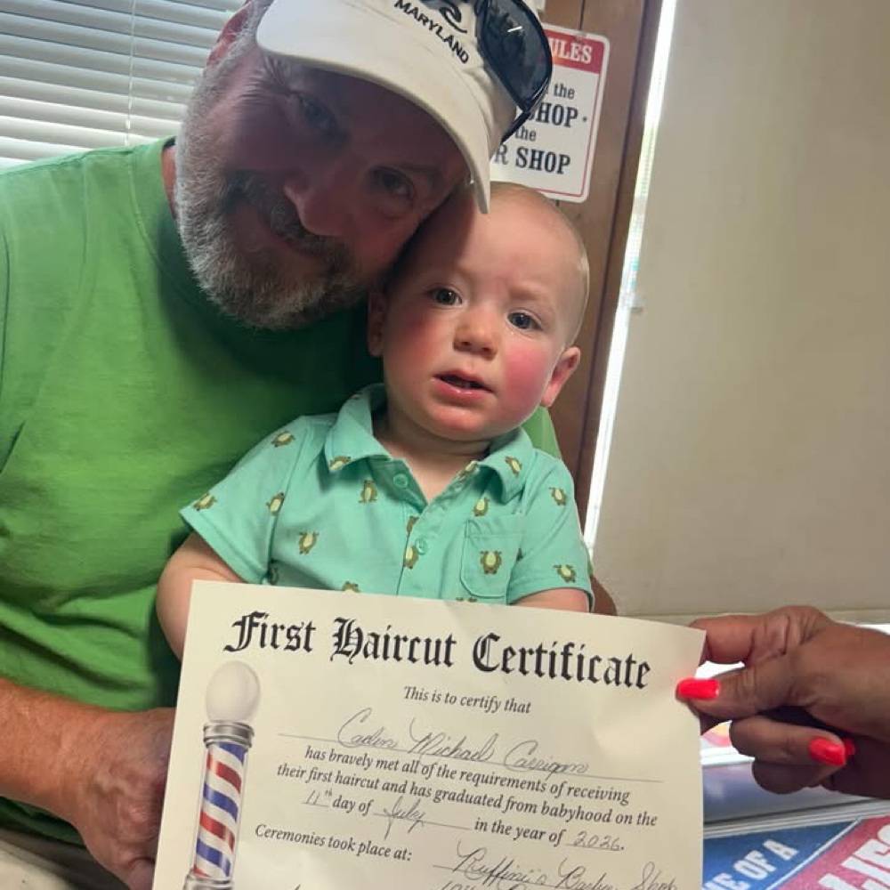 Babys First Haircut Celebration at Ruffini’s Barbershop in West Grove, PA