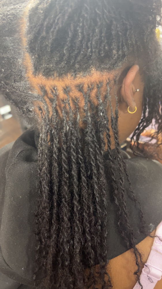 Micro Locs/ W Human Hair Retie