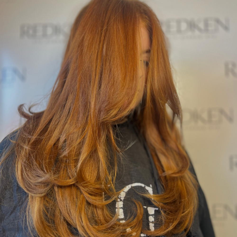 Long Hair Cut at Theblondebarbiee in Alma, MI