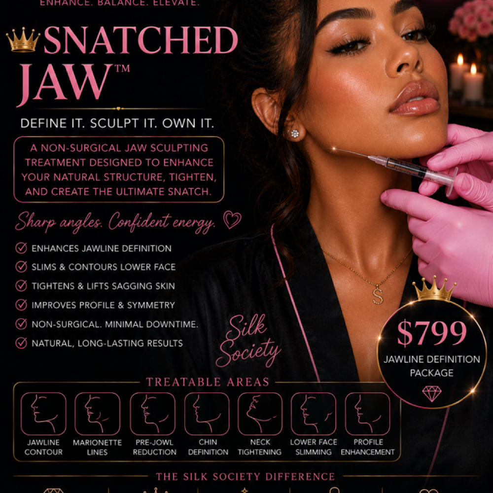 👑 SNATCHED JAW™ at Silk Society Beauty Bar in Houston, TX