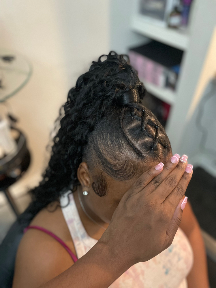 Ponytail (drawstring or velcro)