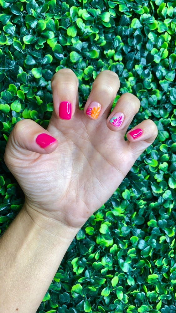Gel polish on natural nail