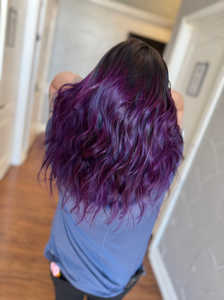 Vivid Hair Color at Blush & Bashful Beauty Salon in Fate, TX