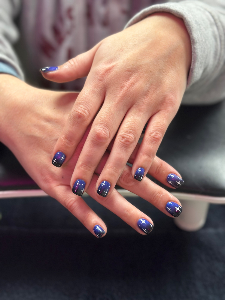 Gel Mani & Regular Polish Pedi