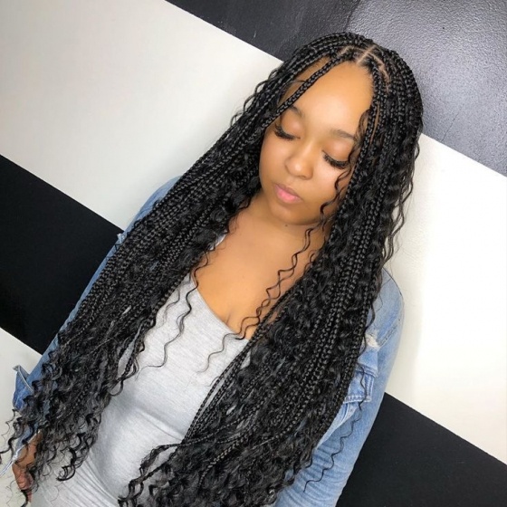 BOHO KNOTLESS BRAID at Favourite Hair Braiding in Cantonsville, MD
