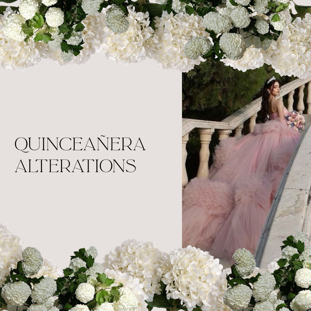 Quinceañera Alterations at Dainty Bridal Alterations in Upland, CA