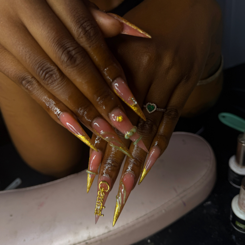 Acrylic Fullset:Long🧡 at DheLuxPerfection in Jacksonville, FL