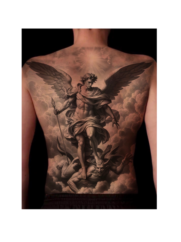 Full Back Angel And Demon
