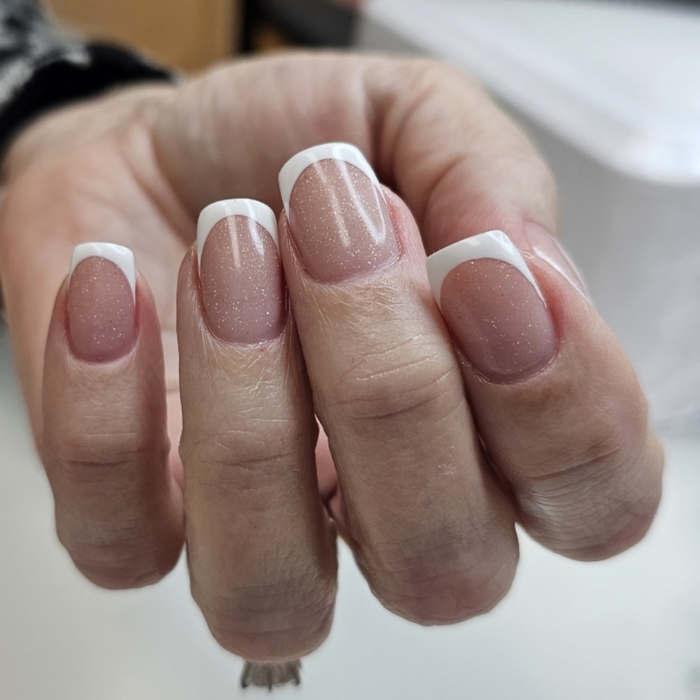 Chic French Manicure at Alona Beauty Studio European Permanent Makeup & Nail Art in Foley, AL