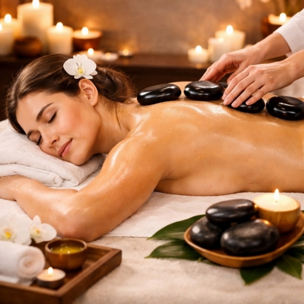 Upper Body Pain Relief + Warm Stone Therapy at Young Supreme Esthetics NYC in New York, NY