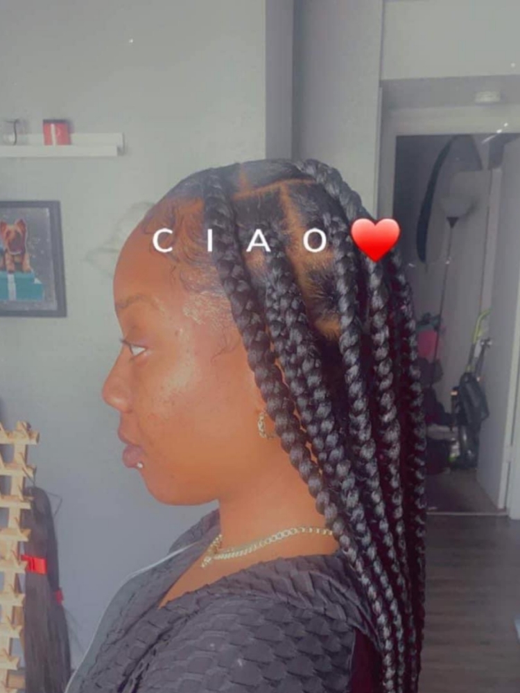 Large Knotless Braids