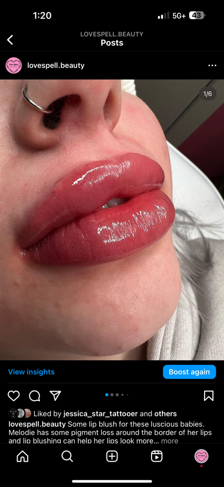Lip Blushing(1st appt)