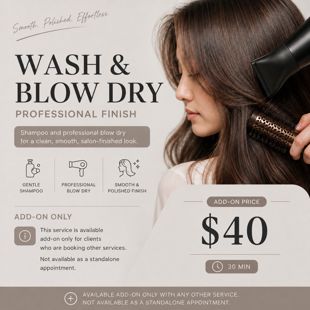 Wash&Blow Dry For Color Servic Only at Zhen Hair & Beauty in Boston, MA