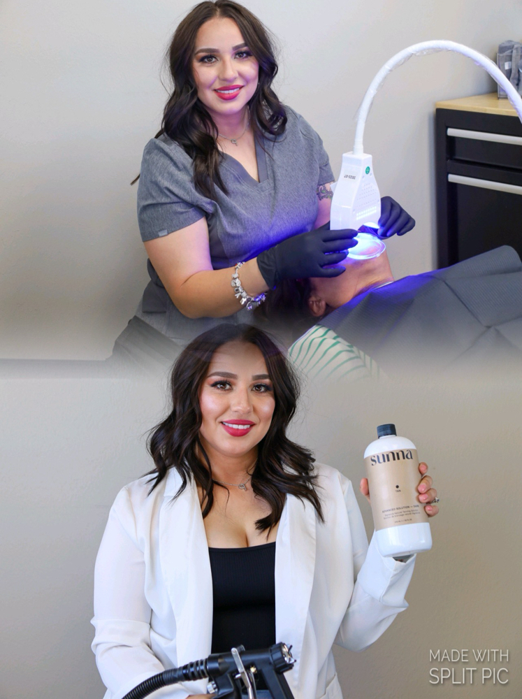 Spray tan & 1 HR Teeth Whitening