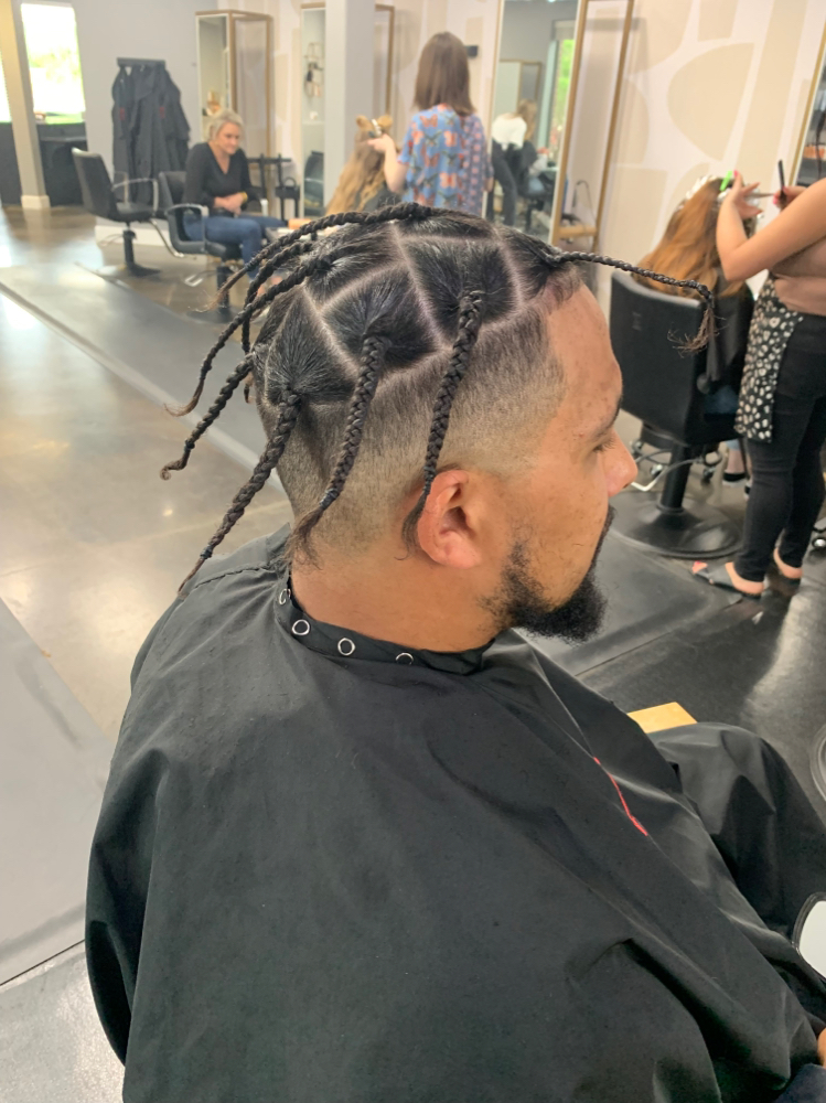 Natural Hair Braids Half Head