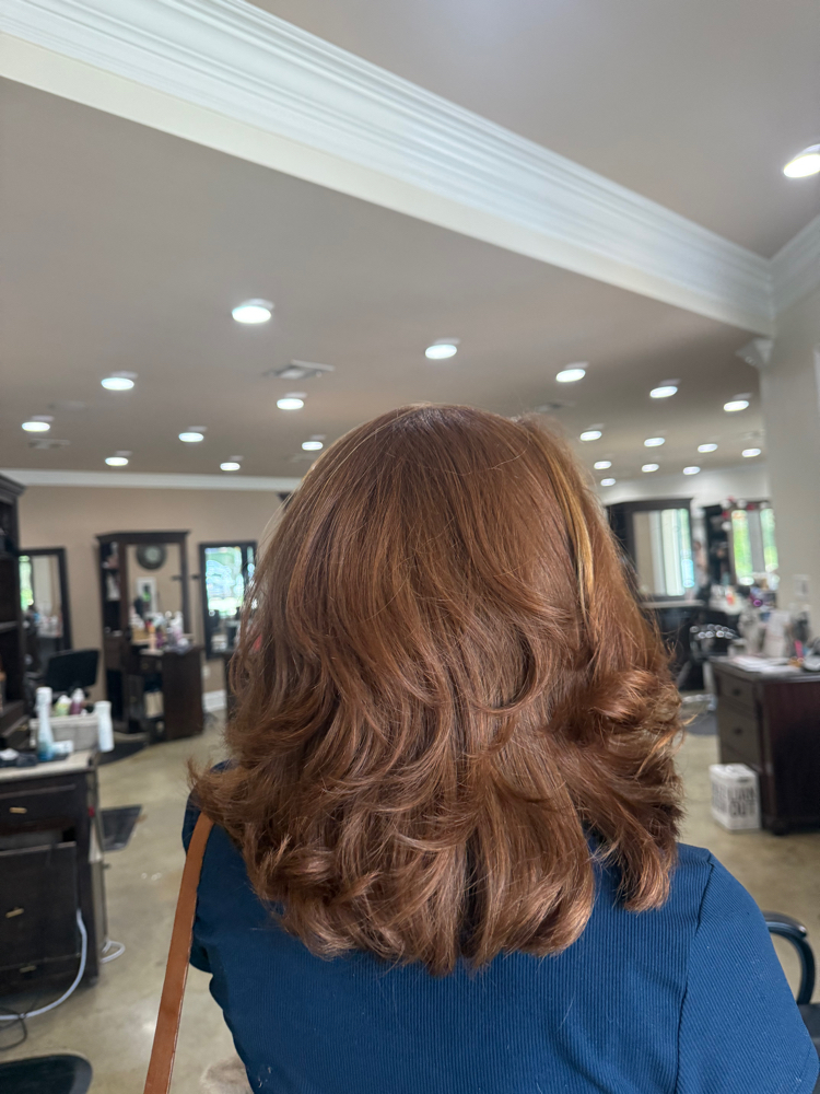 Bombshell blowout at Alexia Garza in Hammond, LA
