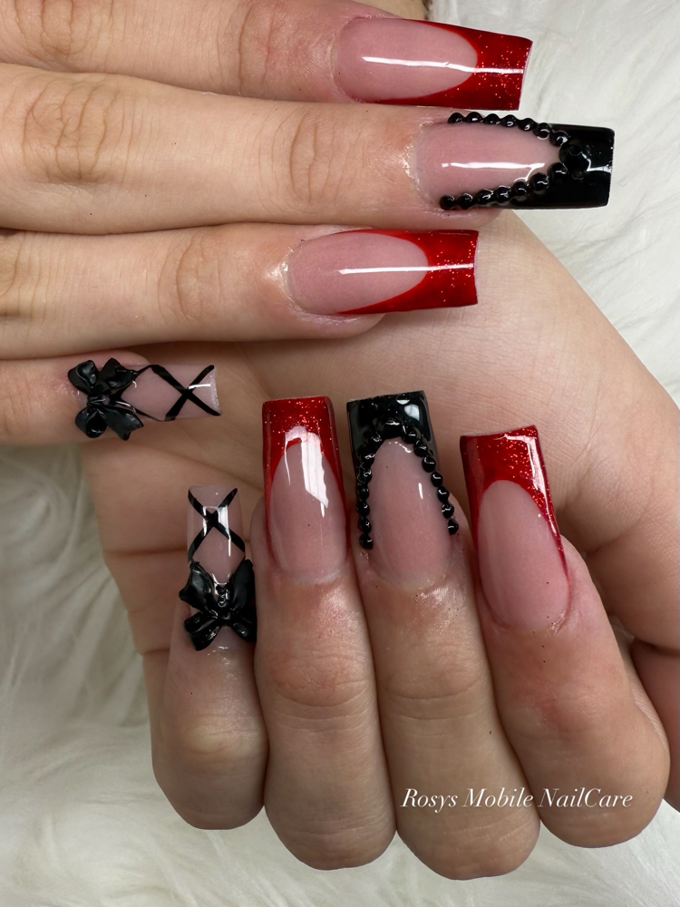 Long/XL Acrylic Fill at Rosy’s Mobile Nail Care in Lakeland, FL