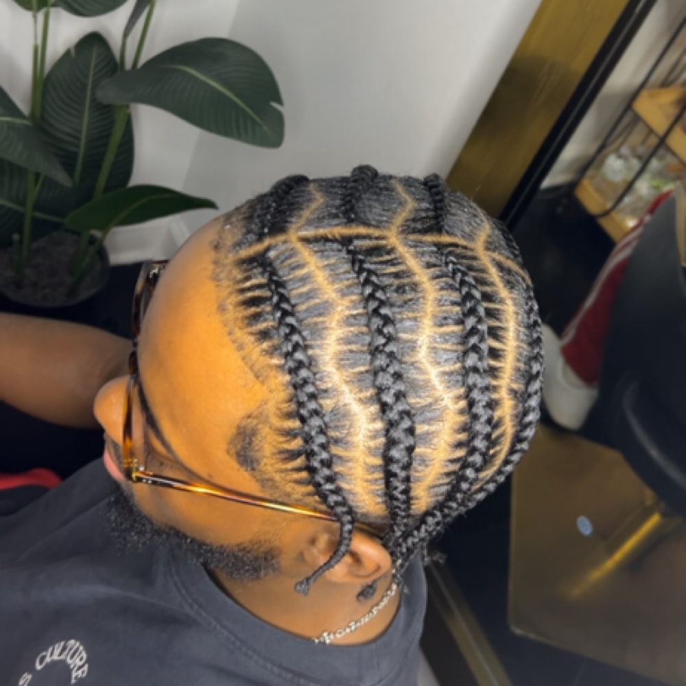 Men’s Design Stitch Braids at Rach_bstyling in New Orleans, LA