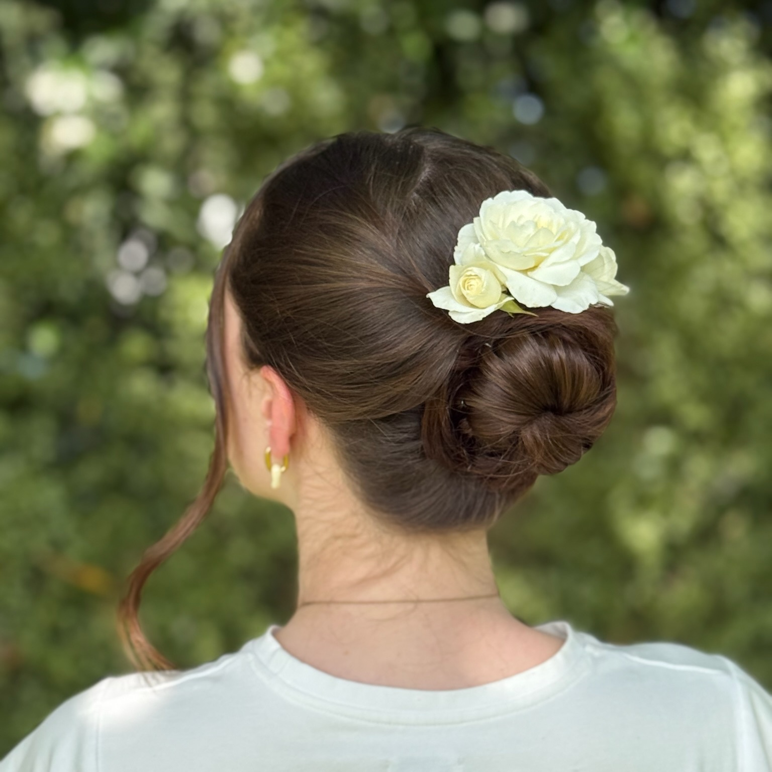 Bride's Wedding Day Hairstyle at Hair by Meg Sweeney in Mill Valley, CA