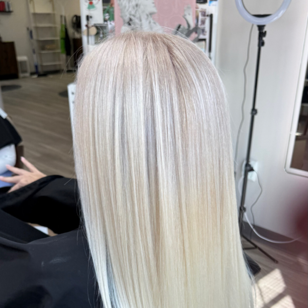 Bleach Out ( Roots To Ends ) at Hair By Shelby in Mogadore, OH
