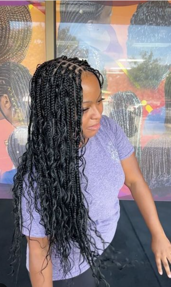 Boho Braid Middle Back at Vicky's Hairbraiding in Frederick, MD