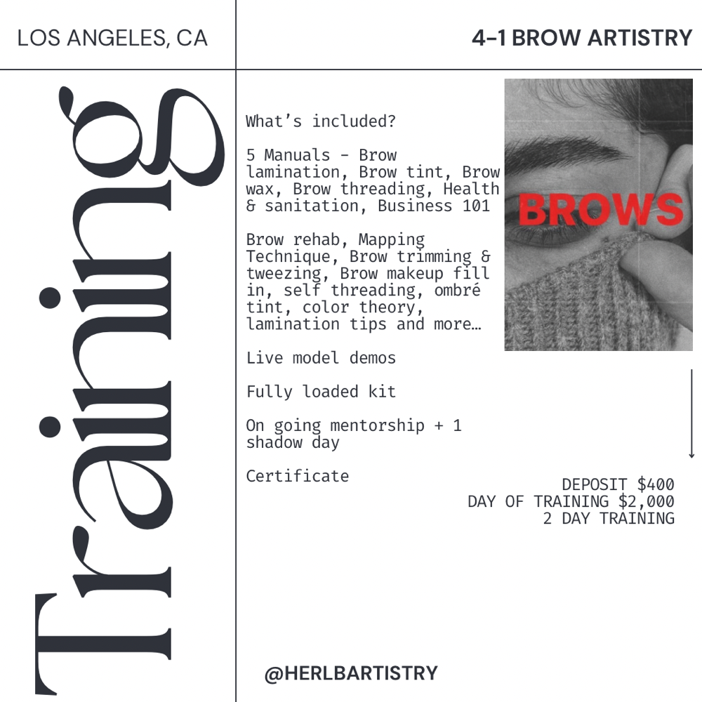 4-1 Brow Artistry Training
