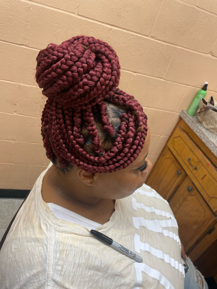 Box Braids Over Locs