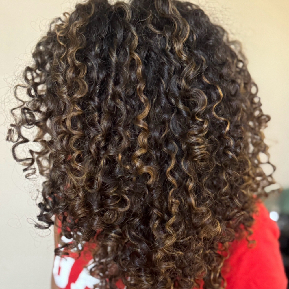 Partial Curly Highlight at Camryn Styles Hair Studios in Oklahoma City, OK