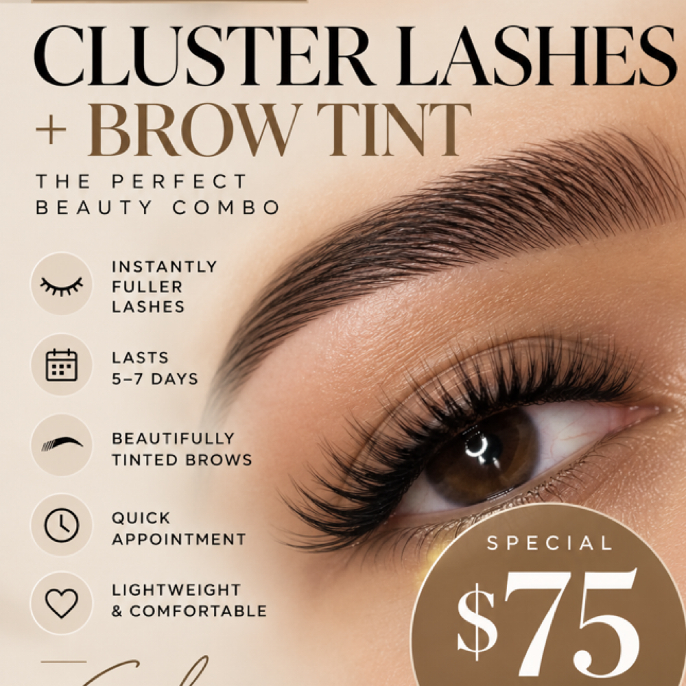 Cluster Lashes + Brow Tint at Yami Brows Studio in White Plains, NY
