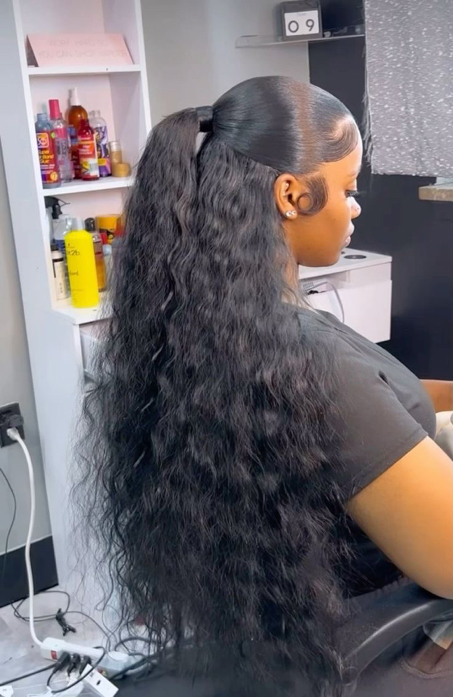 half up half down quickweave