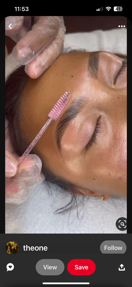 Brow Lamination And Tint