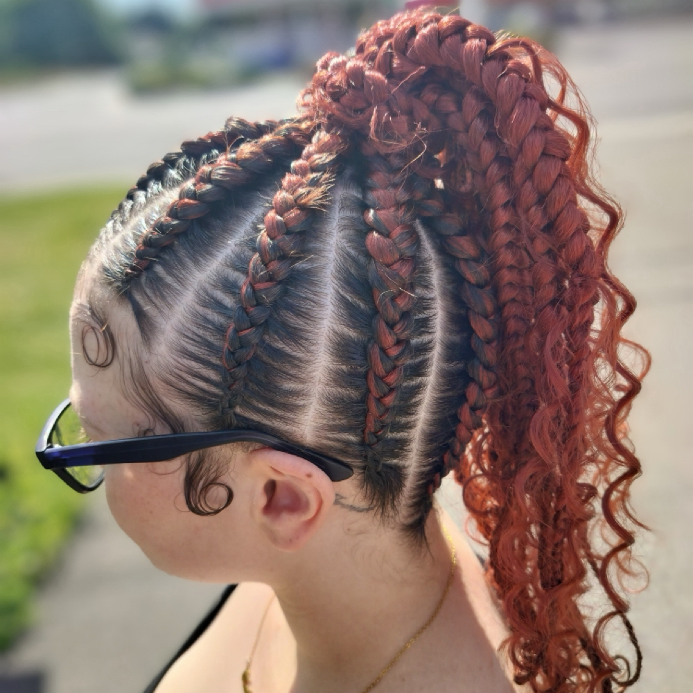 Braided Ponytail at Medusa Locs in Spokane, WA