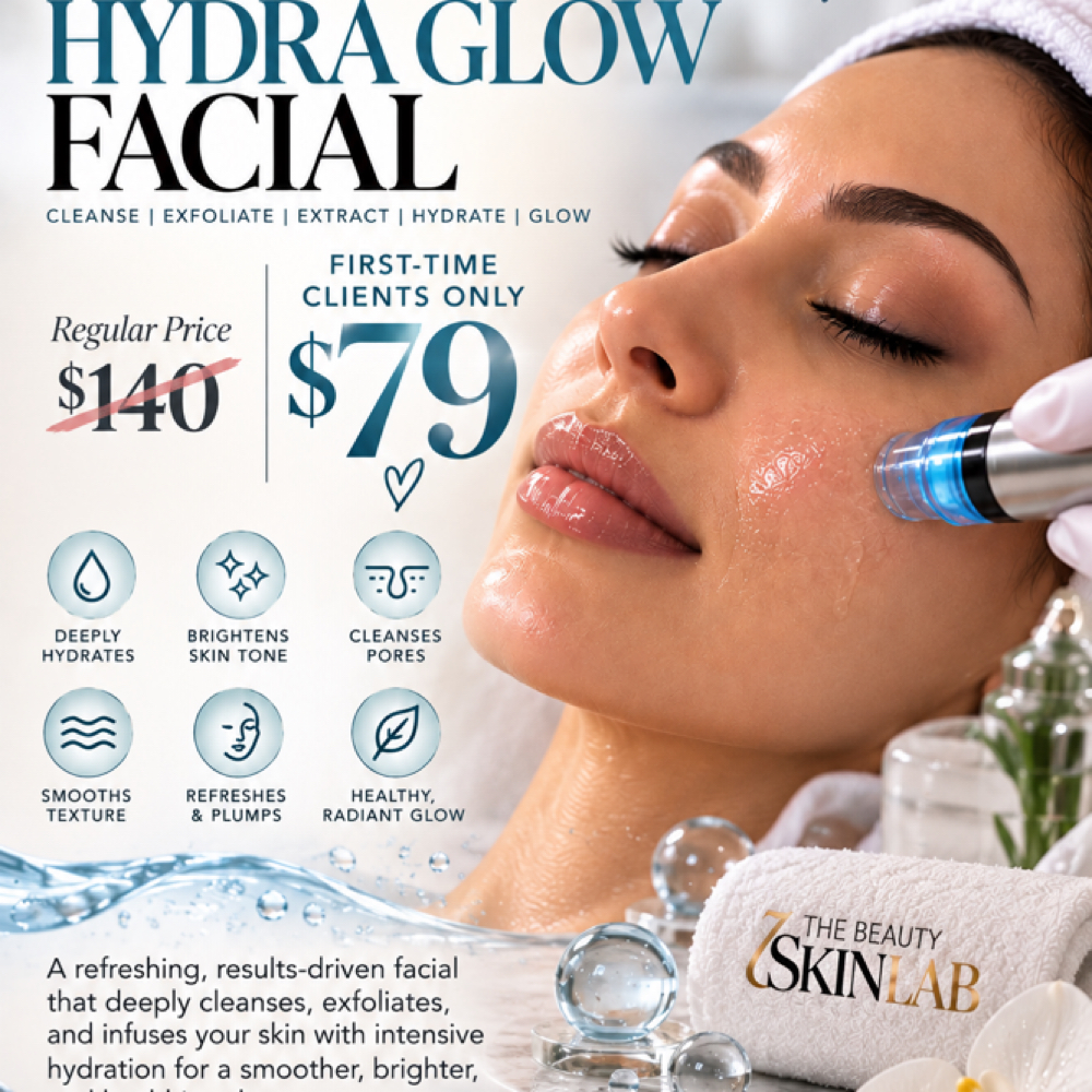 First Time Client-Hydra Glow Facial at The Beauty Skin Lab in Denver, CO