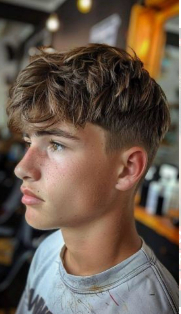 Teen boy haircut